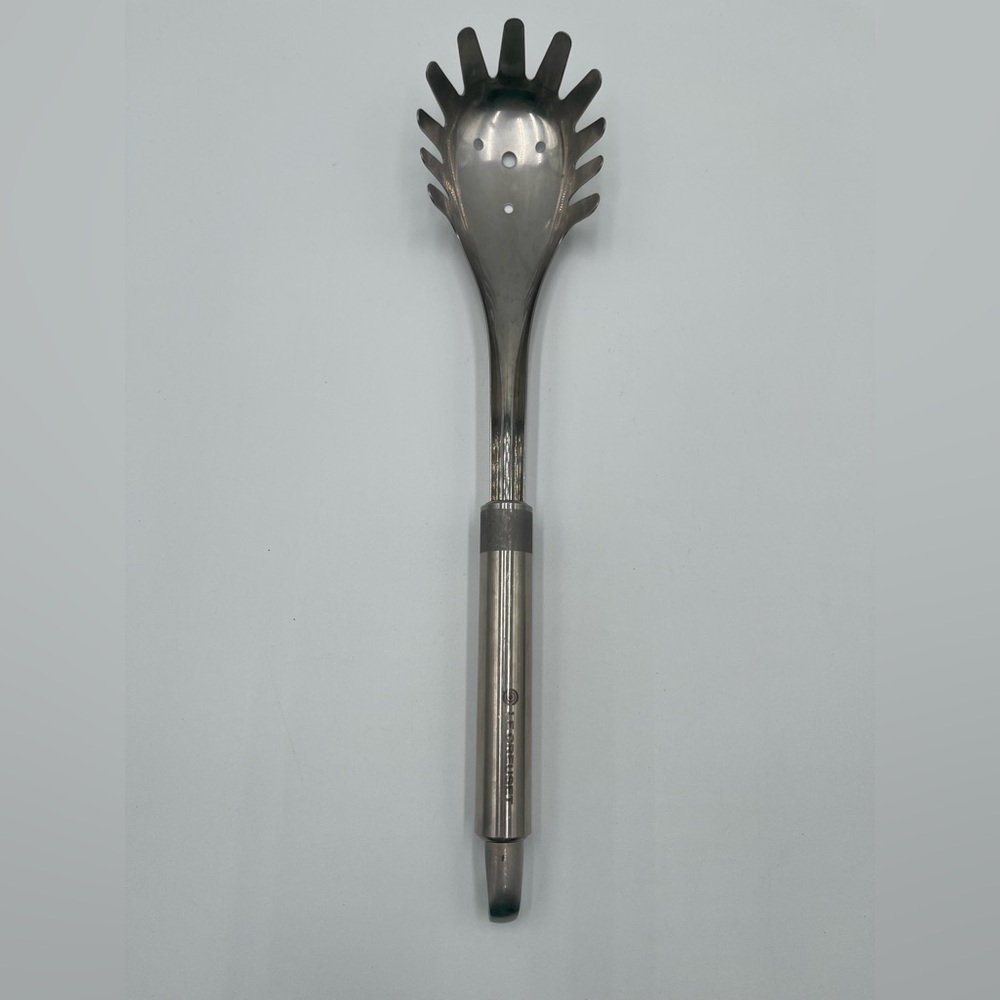 LE CREUSET Pasta Fork Hanging Stainless Steel Serving Spoon Metal